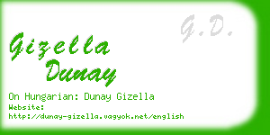 gizella dunay business card